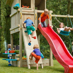 mur d'escalade pour aire de jeux - Barbabois - module Wall Blue Rabbit