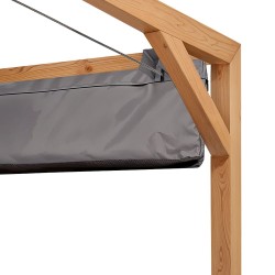Détail housse de protection pour toile de pergola en polypropylène anthracite