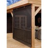 Rideau latéral enroulable pour pergola déroulé pour protection vent et intimité - Barbabois