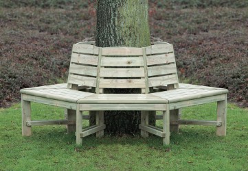 Banc tour d'arbre en bois...