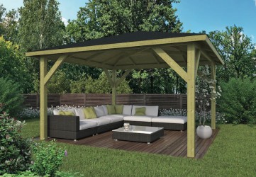 Pavillon de jardin ouvert...