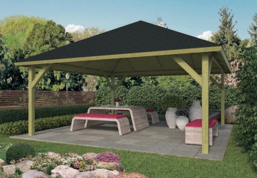 Pavillon de jardin ouvert...