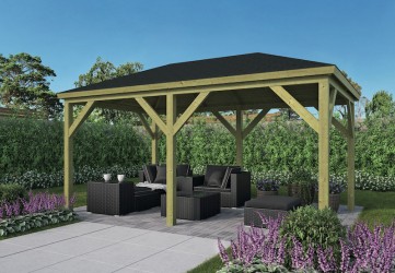 Pavillon de jardin ouvert...