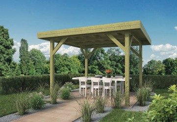 Pavillon de jardin ouvert...