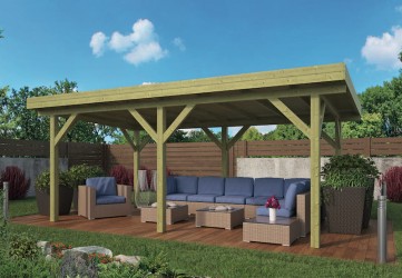 Pavillon de jardin ouvert...