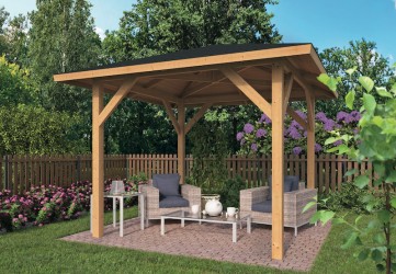 Pavillon de jardin ouvert...