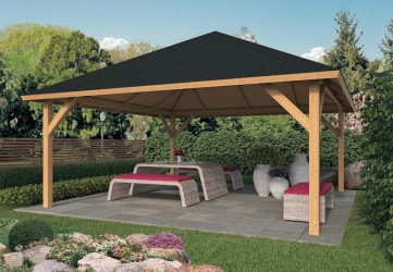 Pavillon de jardin ouvert...