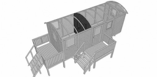 Cloison intérieure roulotte – installation