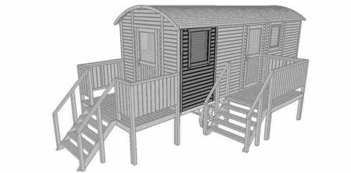 Accessoire roulotte – panneau vitré