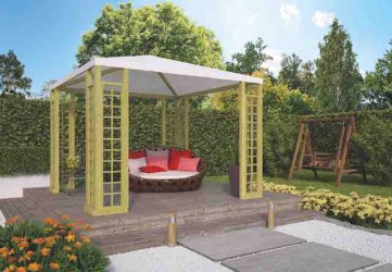 Pavillon de jardin ouvert...