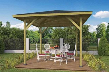 Pavillon de jardin ouvert...