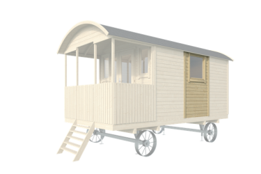 Panneau avec grande fenêtre pour roulotte