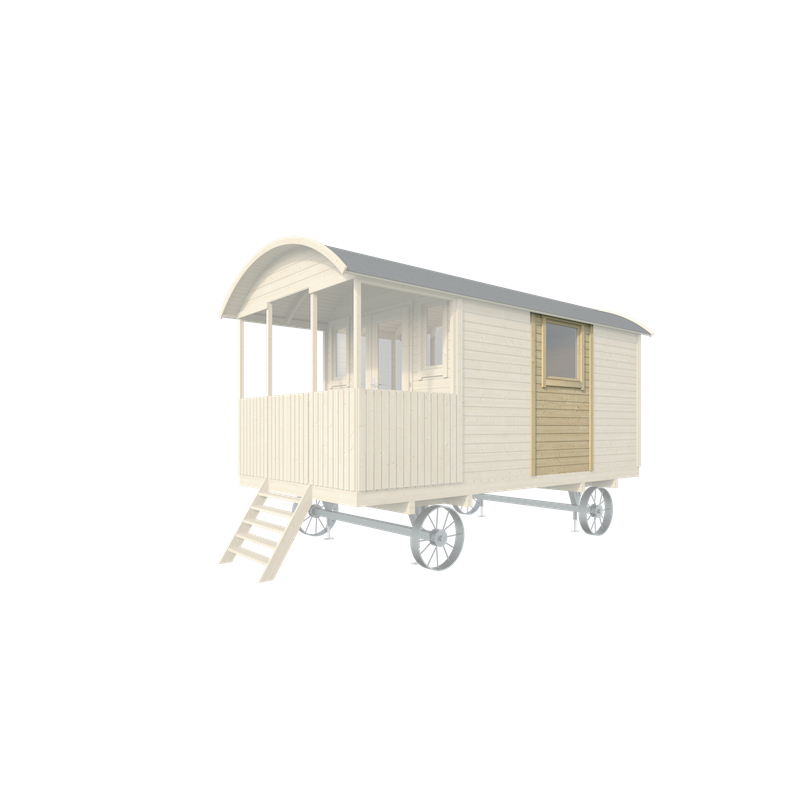 Panneau avec grande fenêtre pour roulotte