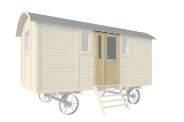 Panneau avec porte pour roulotte – vue avant