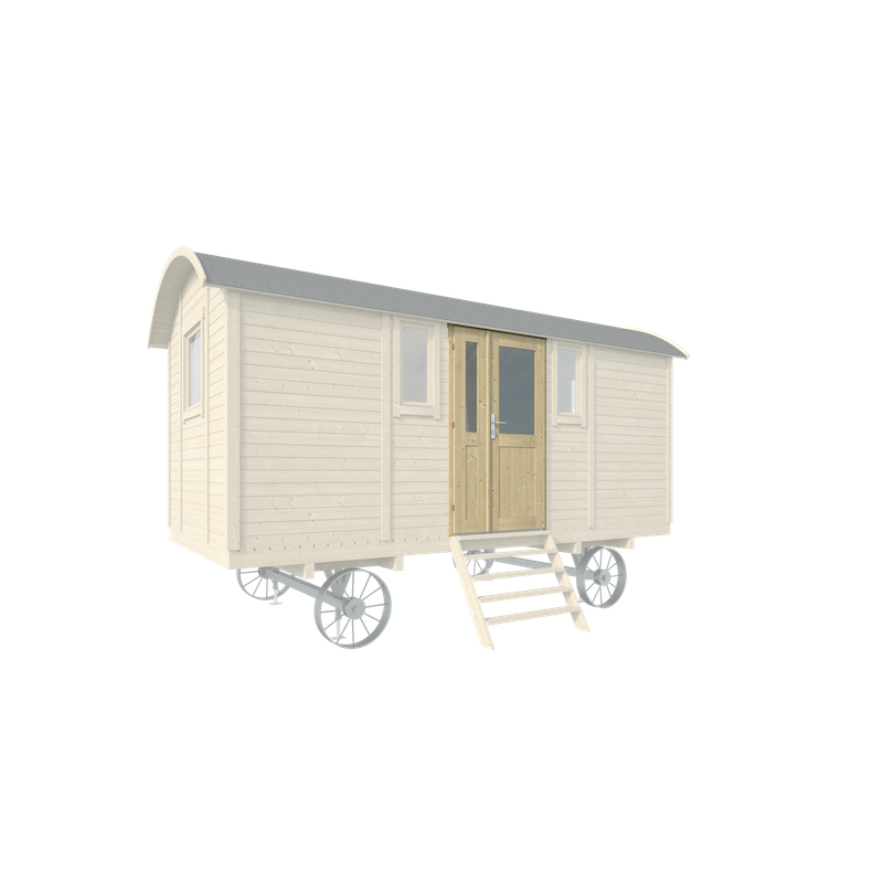 Panneau avec porte pour roulotte – vue avant