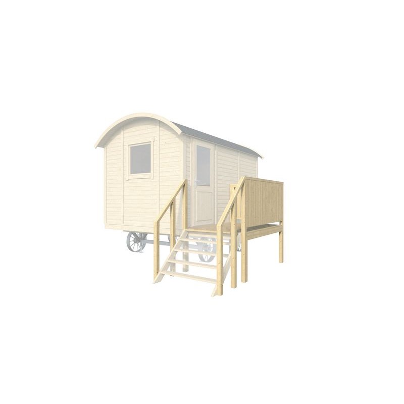 Panneau avec porte pour roulotte