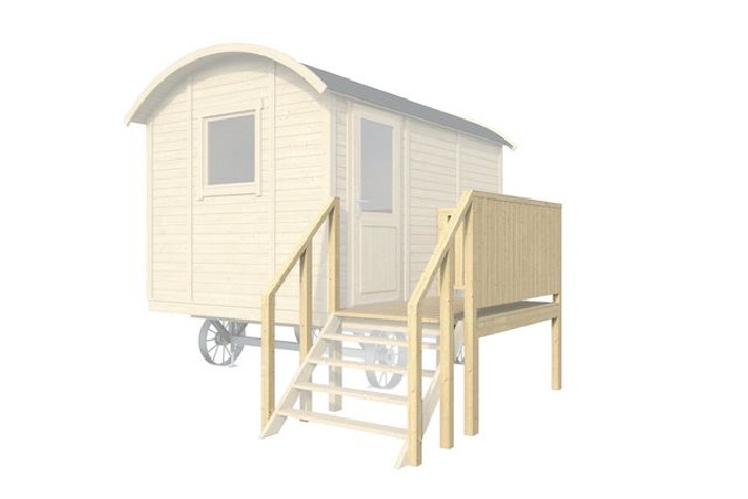 Panneau avec porte pour roulotte