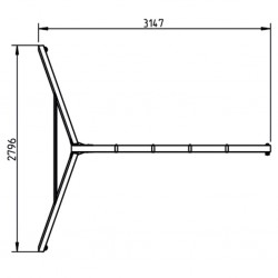 plan du portique de balançoires pour aires de jeu Blue Rabbit
