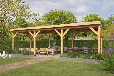 Pavillon de jardin ouvert...