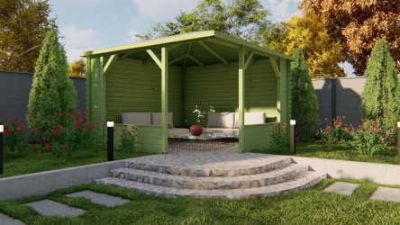 Pavillon de jardin en bois...