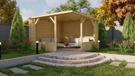 Pavillon de jardin semi...
