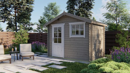Abri de jardin STEN 5 m² bois 28 mm – vue avant