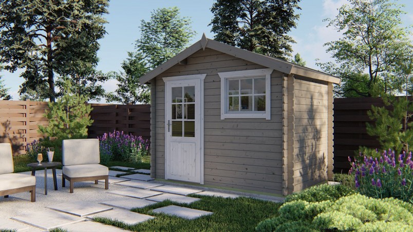 Abri de jardin STEN 5 m² bois 28 mm – vue avant