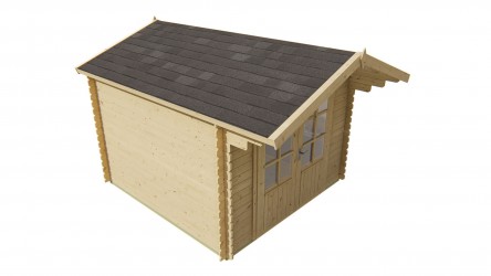 auvent de l'abri de jardin en bois PERLUND