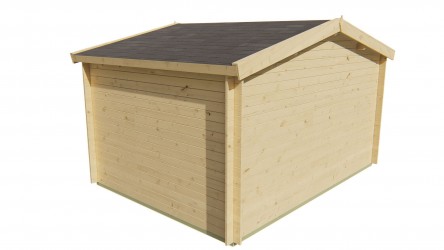 arrière de l'abri de jardin en bois JUHA