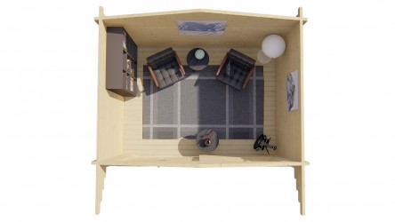 rangements et aménagements possibles de l'abri de jardin RORIK