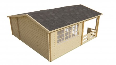 Chalet COVENTRY avec auvent couvert 9m²