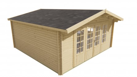 Chalet SOUTHAMPTON 27 m² bois 58 mm – vue latérale