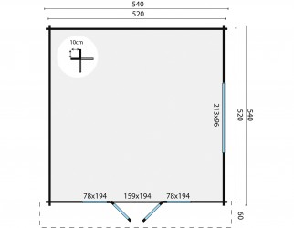 Chalet SOUTHAMPTON – plan et dimensions