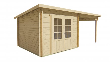 Double porte vitrée du chalet CHAPPO 8m²