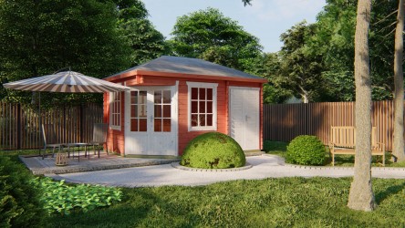 Abri de jardin d'angle 8 m²...