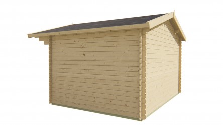 vue arrière abri de jardin bois clair INGMAR