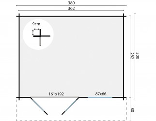 Abris de jardin bois 28 mm épaisseur cloison