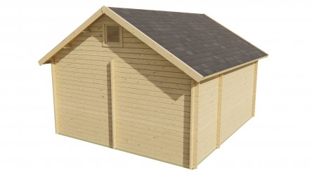 fenêtre de l'étage situé à arrière du chalet en bois BERLIN