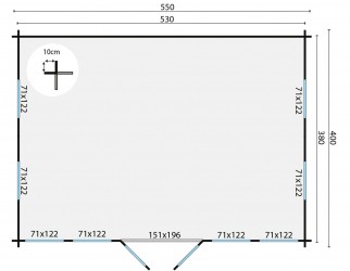 Chalet TREVOR – plan et dimensions