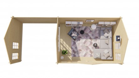 maison de jardin en bois BIG Ben aménagée