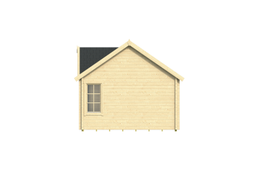 arrière du chalet en pin BIG LAUREN avec fenêtre