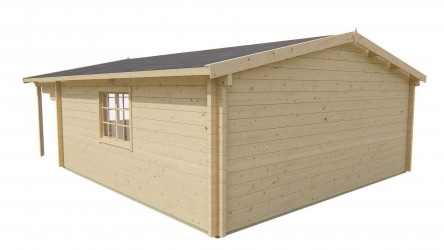 Chalet RUNE design traditionnel bois épais 77 mm