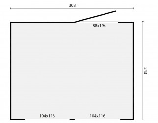 plan et dimensions du kiosque en bois Santa