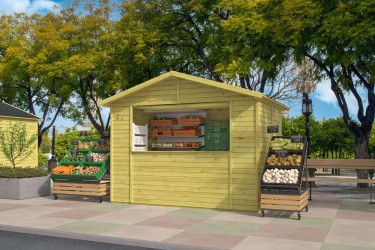 Kiosque marchand en bois...