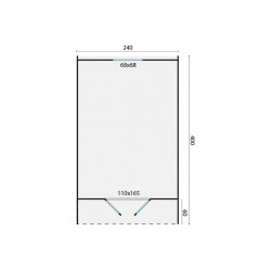 plan et dimensions du pod de camping en bois 400