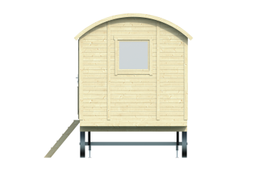 Roulotte JOEY – vue arrière avec fenêtre