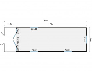 plan et dimensions de la roulotte en bois JIMMY