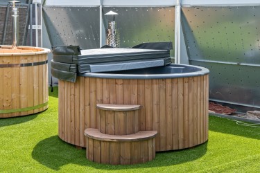Spa nordique Thermowood Ø200 – installation extérieur