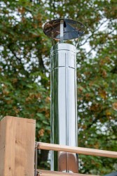 cheminée poele à bois en inox Spa extérieur Deluxe Thermowood XL