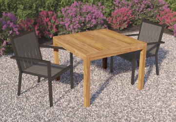 Table de jardin carrée en...